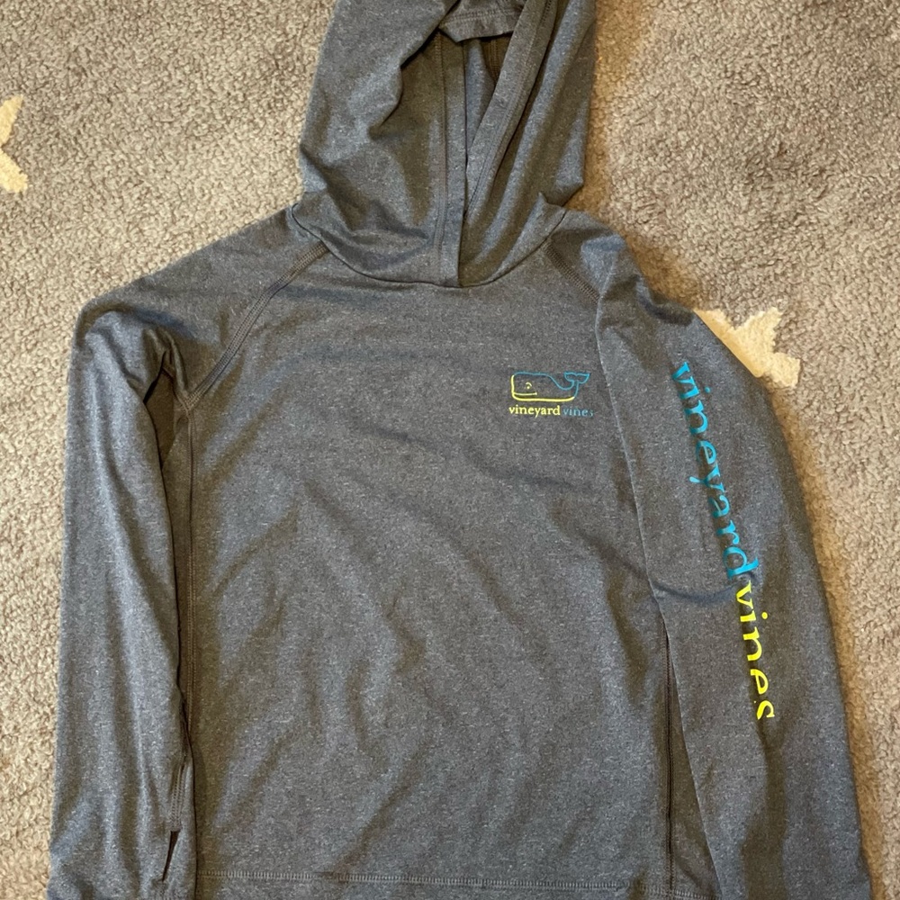 Vineyard Vines Heather Navy drifit Hoodie size 5